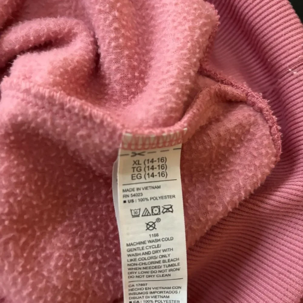 Old‎ Navy go warm pink fleece half zip hoodie girl’s size XL